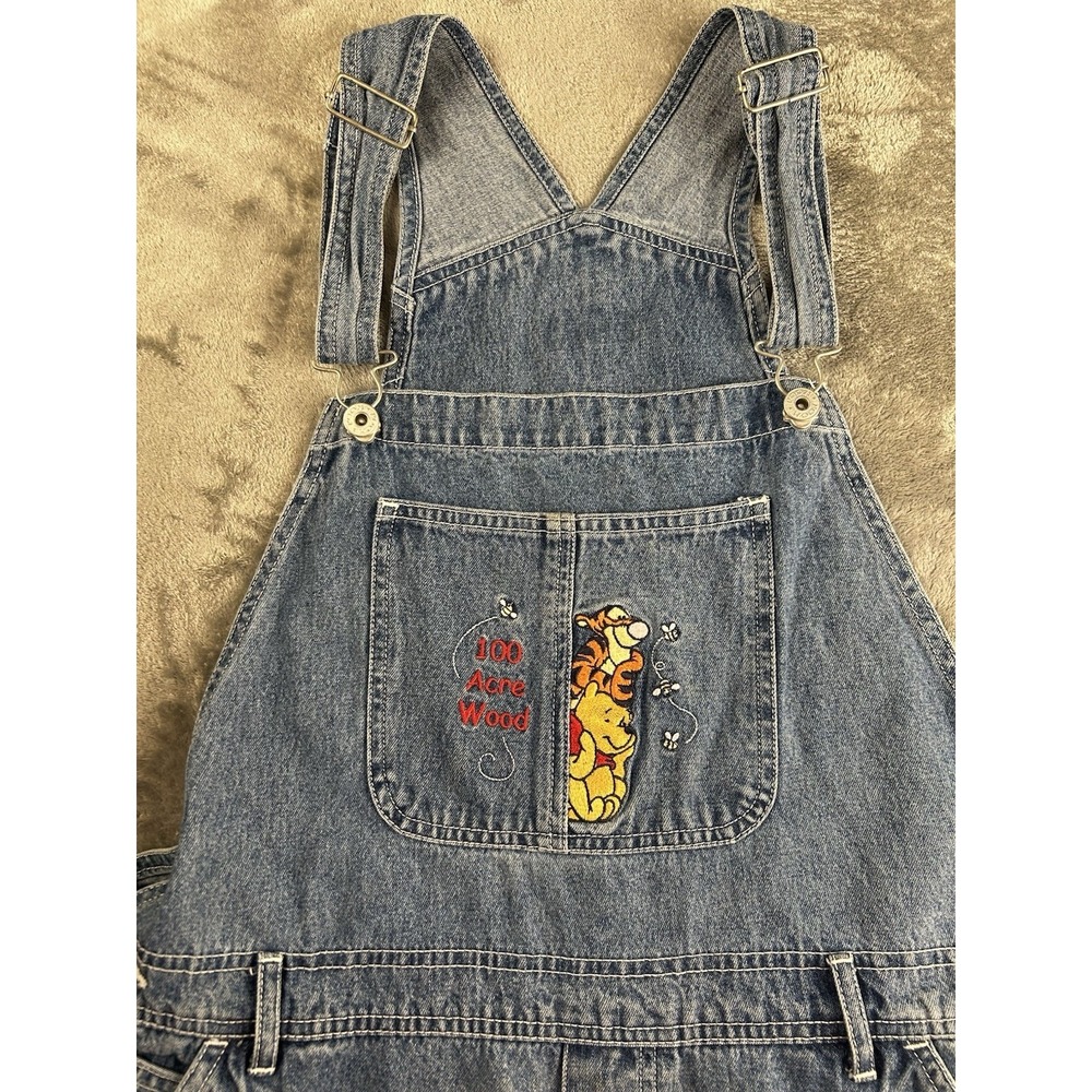Vintage 90's  Disney Winnie The Pooh Tigger Denim Overalls Women's Size XL